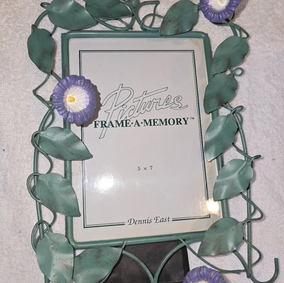 Dennis East Green and Purple Floral Picture Frame - Picture 2 of 5
